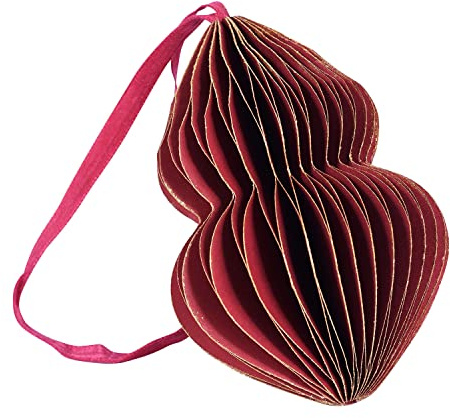 Pajoma Weihnachtsanhänger 3D / Kugelform Papier/Premium Qualität/Papieranhänger - Weihnachtsdeko 10 cm in Maroon/pajoma®