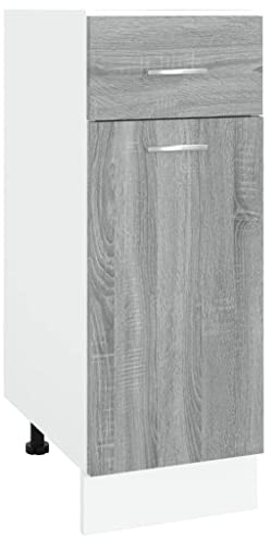 vidaXL Unterschrank mit Schublade Lyon Grau Sonoma 30x46x81,5 cm