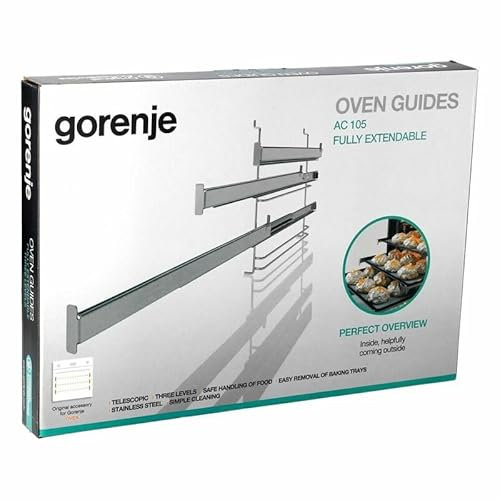 LUTH Premium Profi Parts Kompatibel mit Gorenje Haltegitterset mit Teleskopauszug 3-Fach für Backbleche Rost Ac105 640245 in Backofen