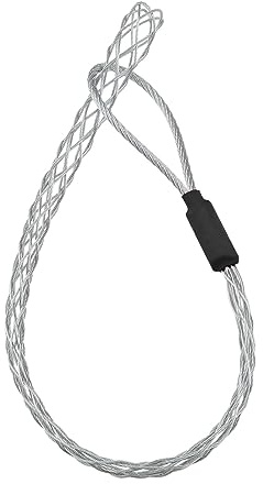 VGOL Manchon de traction de câble pour câble de 6 à 10 mm en acier inoxydable galvanisé antidérapant - Manchon de traction flexible en maille - Longueur : 27 cm - Noir