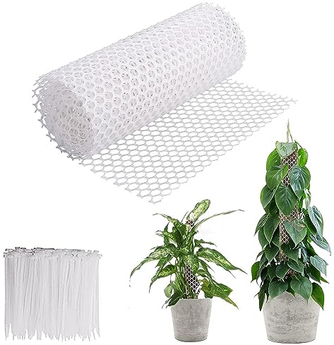 Asta di muschio in plastica per piante, 200,2 cm, kit di rete per sfagno autoirrigante, supporti Monstera, bastoncini di muschio per piante rampicanti in vaso da interni