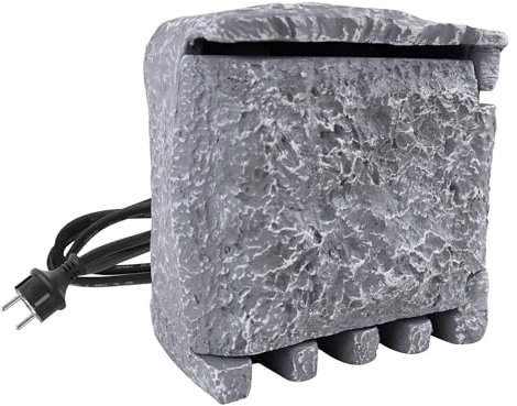 TRMLBE Prese effetto pietra, per giardino, presa da giardino, con 4 prese, presa esterna in pietra, IP44, impermeabile, per esterni