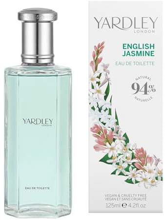 Yardley London English Jasmine Eau de Toilette, Floral Womens Perfume with Notes of Lemon and Mandarin, Exotic Jasmine Perfume for Women 125ml