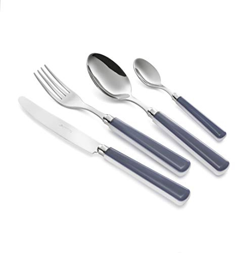 EME POSATERIE AETS24CA/432 Posate, Acciaio Inossidabile 18/10, Acrilico, ABS
