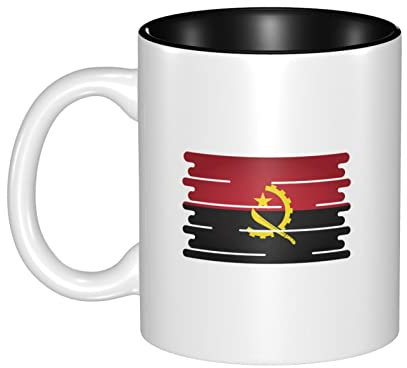 Tazza Originale 330Ml Design Della Bandiera Dell'Angola Tazze Da Tè Personalizzabile Tazza Idea Regalo Tazza Mamma Per Bambini, Fidanziati, Nonna