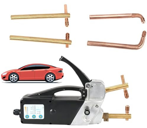 Electric Spot Welder, Double Side Spot Welding Machine, Single Phase Portable Handheld Welding Tip Gun 2.0 +2.0Mm Sheet Metal Repair Tool
