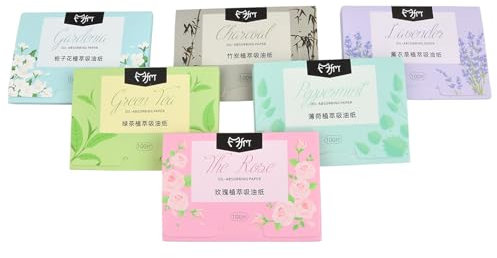 600 Hojas Papel Secante de Aceite Natural para Pieles Grasas, Absorbentes de Aceite para Hombres y Mujeres, Control de Aceite Efectivo con Papel Secante, Papel Absorbente de Aceite para uso Diario