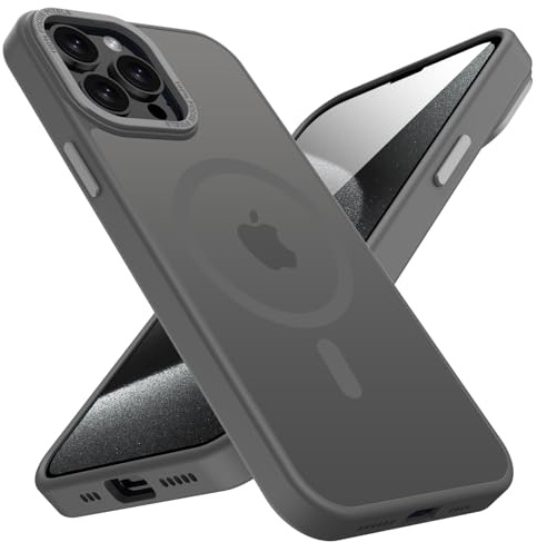 KPPIT Magnetic Case for iPhone 13 Pro Max Max,Titanium Gray | Compatible with MagSafe,Translucent Matte,Slim Shockproof