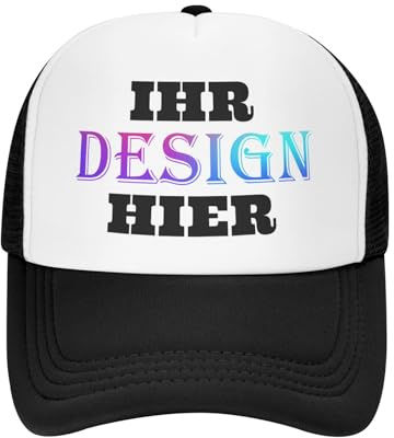 Tingwei personalisiert Cap personalisierte Basecap personalisiertes Cap mit Foto/Logo/Text Cap selbst gestalten für Männer&FrauenBaseballkappe, verstellbare Trucker-Kappe aus Baumwolle,Unisex-Dad-Hut