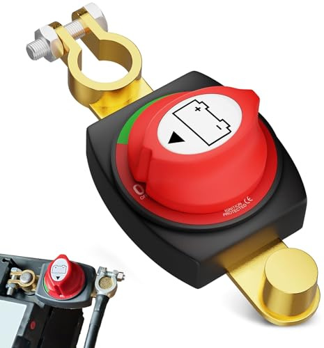 Batterietrennschalter, Hauptschalter 12-48V, Wasserdicht für Auto, Motorrad, Marine, Boot, Caravan, Yacht, Bus, Reisen