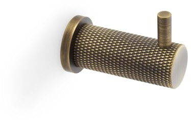 Handle & Home Antique Brass Knurled Coat Hook