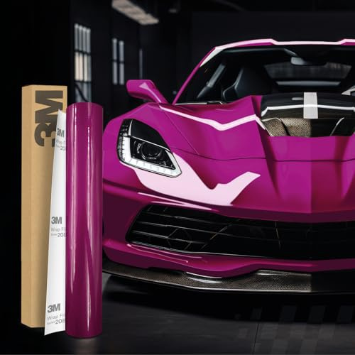 3M 2080 Pellicola autoadesiva per auto, moto, barca, 30 x 152 cm, pellicola protettiva 3D con canali d'aria per pellicola (HG73 High Gloss Ruby Rosso)