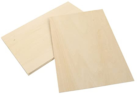 Compensato di Tiglio Naturale 5 Pezzi 300x200x2 MM per Pirografia