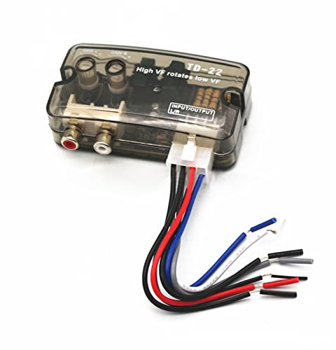 ACOGEDO Convertisseur Audio Automobile, 12V Amplificateur Audio de Convertisseur de à Basse Fréquence Réglable avec de Sortie de Ligne de Sortie de Ligne de de Délai de Délai de de pour le Subwoofer