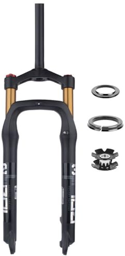 Fourche avant de vélo de neige 26 pouces pour pneus de 4 pouces, vélo électrique, débattement de 115 mm, espacement de 135 mm, moyeu 9 mm, verrouillage manuel QR, fourche avant de VTT pour vélo de pl