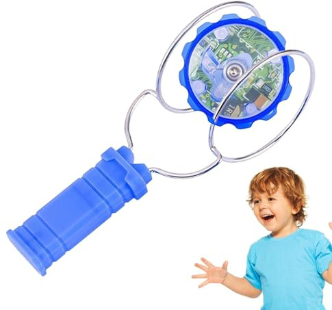 Leuchtendes Gyroskop - Magnetisches Spielzeug Gyro | Retro Magischer Schienen-Twirler | Tragbares Yo-Yo Gyro-Rad Mit Schienen-Twirler, Pädagogisches Sensorisches Spielzeug Gravitations-Herausforderung