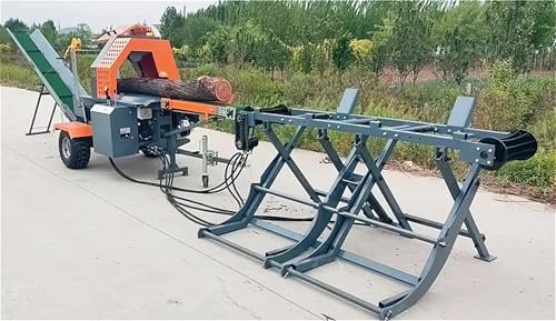 Hydraulic Wood Log Splitter with Horizontal & Vertical Operation, Heavy Duty Firewood Splitter for Farm Forestry & Home Use
