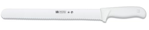 Martínez y Gascón Cuchillo Pastelero de 29,5cm con Mango PP Fibra Blanco Serie Atenas