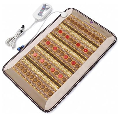 MediCrystal ThermoGem infrarrojo lejano bioestimulación Mat - 50x80 cm Mini Pad - Amethyst natural turmalina jade Jade Mini 32 x 20 W
