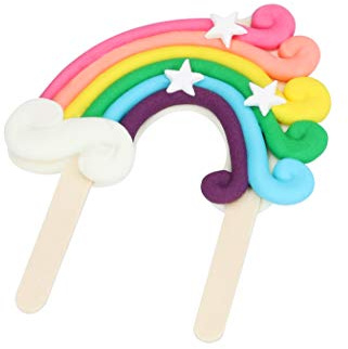 Feinzucker Regenbogen Bunt Einhorn Cake Topper Einstecker Tortenfigur