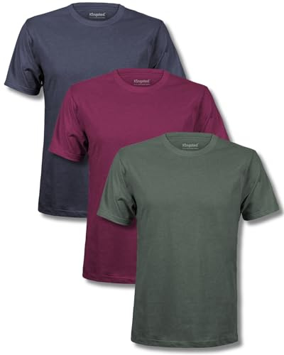 Kingsted T-shirts för män, flerpack, mycket bekväma t-shirts, supermjukt tyg av hög kvalitet, välgjord klassisk t-shirt, L