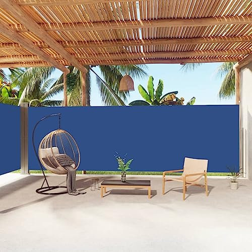 SKM Toldo lateral extensible azul 200 x 1000 cm, peso: 17,95 kg, 318046