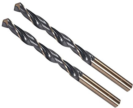 CoCud Intrecciato Trapano Punte, 8mm Taglio Bordo, Titanio & Nitruro Rivestito Alta Velocità Acciaio 4341 Rotondo Gambo - (per Inossidabile Acciaio Perforante Macchina), 2Pz