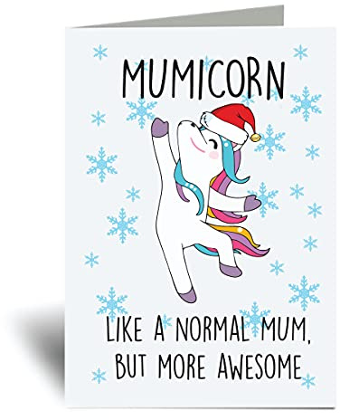 60 Second Makeover Mumicorn Weihnachtskarte Einhorn Mama Mama lustig