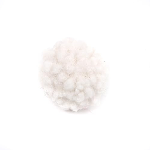 Duories 20 Stück 4-5 mm Groß Pompons zum Basteln Pom Poms Bommeln Bälle Pompons Basteln, Bunte Plüsch Bälle Pompons Bommel Basteln Bunte Pompons Pompom zum Basteln für DIY Nähen Deko Verzieren,Weiß