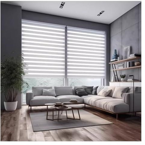 Doppelrollo schnurlos,Zebra-Jalousien aus Stoff,Rollos für Fenster ohne Bohren & zum Bohren, Drücken Und Ziehen Springrollos, Lichtdurchlässig Aber Blickdicht (Size : W100xH300cm/W39.37xH118.11in)