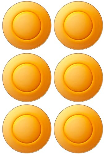ACAN Tradineur - Pack de 6 Platos Modelo Lys Ambar Llano - 23,5 cm - Material Resistente - Apto para lavavajillas y microondas - Ideal para el hogar, cocina y hosteleria.