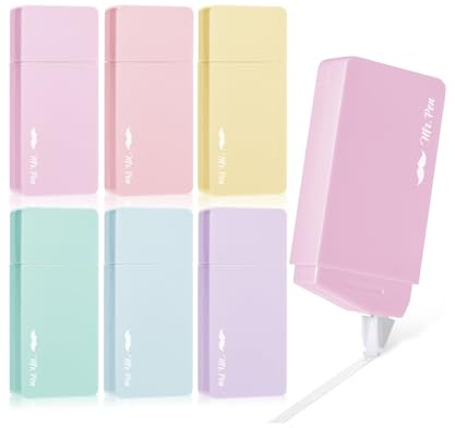 Mr. Pen- Aesthetic Correction Tape, 0.2 x 236, 6 pcs, Pastel Colors, Cute Correction Tape