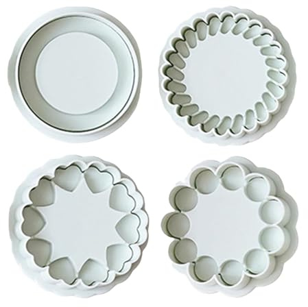 Generisch 4 Stück Blumen Ausstechformen Set, Keksausstecher, Kuchen Backen Werkzeug
