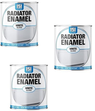 PNJB Radiator Enamel White Gloss, Non-drip Gloss Paints, Hard Drying, Hard Built, And High Performance,Durable and Long Lasting,300 ML (3PCS)
