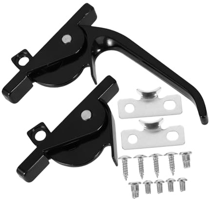 ORFOFE Lockable Casement Window Handle Black Window Locking Mechanism Security Latch for