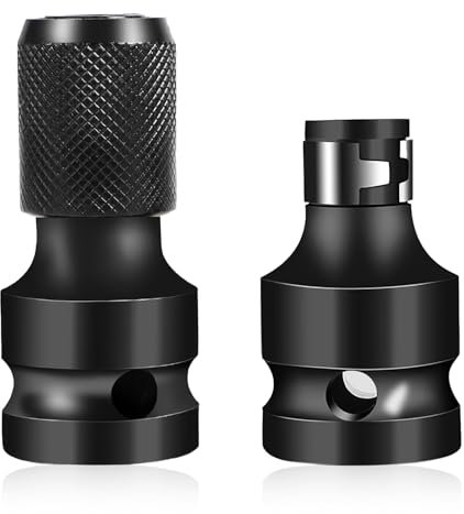Adaptateurs D'embouts Pour Clé à Chocs, 2Pcs Adaptateur Douille Convertisseurs 1/2 à 1/4, Acier Carbone Durci, Compatible Outils Électriques et Manuels, Pour Mécanique et Bricolage