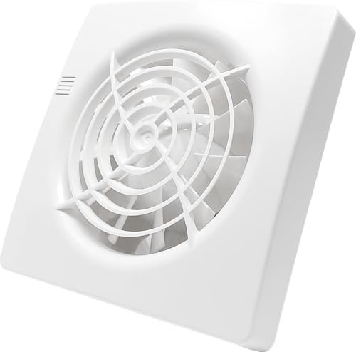 CubeTECH CTEF100t 100mm (4) Quiet Bathroom Extractor Fan with Timer Overrun Delay. White Grill.