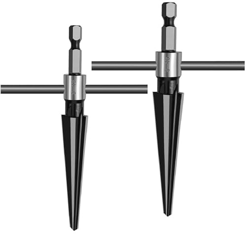 2Pcs T Handle Tapered Reamer Set 5-16mm 3-13mm Bridge Pin Hole Handle Tapered Reamers 6 Fluted Chamfer Drilling Tool Drilling Tool