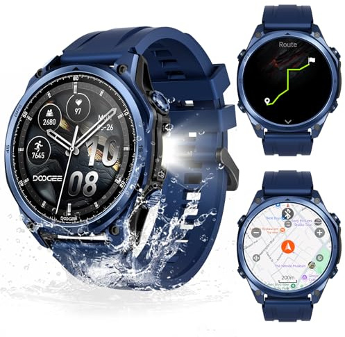 DOOGEE Orologi Anywise W1 Pro Smartwatch uomo,GPS Dual-Band & Mappe Offline, 5 ATM, 18 Giorni Autonomia, Display AMOLED HD 1,43, 170+ Modalità Sport,Chiamate Bluetooth,Compatibile con Android/iOS