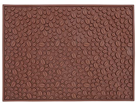 TAPIS DE BUREAU VIDANGE D'EAU DE TAPIS DE CAFÉ ANTIDÉRAPANTS POUR COMPTEUR DE BAR PVC CONCEPTION DE CAFÉ (Brun)