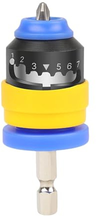 Qiwieod Portabrocas Para Taladro | Soporte Ajustable De 7 Niveles Para Profundidad De Atornillado,Adaptador Hexagonal De Posicionamiento, Accesorio Para Taladro Y Taller Mecánico