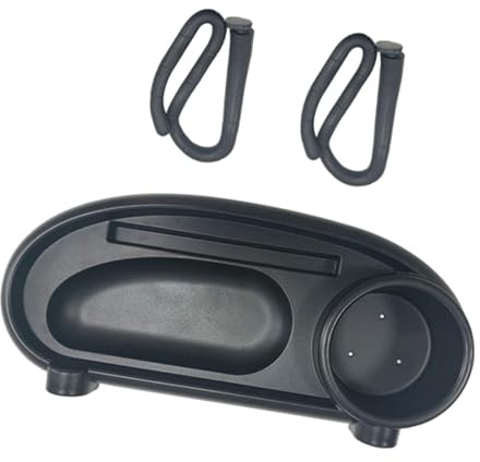 Snack Tray with Cup & Phone Holder - Detachable Snack Container Organizer - Adjustable Multiuse Attachment for Strollers & Umbrella Carts - 14.17x6.30inch