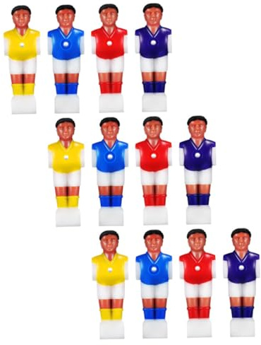 Veemoon 12 Pezzi Giocatori Calcio Balilla in Plastica Colorata, Figure Sostitutive per Tavolo Calcio da Gioco, Accessori per Montaggio su Aste Standard per Partite da Sala Giochi
