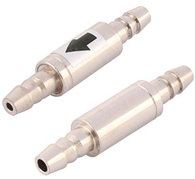 sourcing map Aquarium Non Return Metal Check Valve 2pcs for Air Pump Airline Tubing