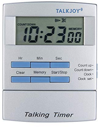 Temporizador parlante profesional, temporizador de huevos, salida de voz, reloj de cocina, cuenta regresiva & -up automático, repetición cronómetro (voz en alemán)