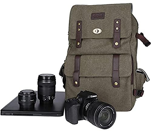 Rollei 20295 Vintage Fototasche / Everyday Messenger Bag / Schultertasche für DSLM, DSLR Kameras und Objektiv, mit 12 l Fassungsvermögen, inkl. Regenschutz, Grau,