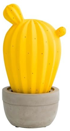Brandani 53384 Lampe Kaktus gelb und sandfarben aus Porzellan
