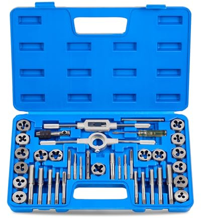 Orion Motor Tech Tap and Die Set Metric | M3, M4, M5, M6, M7, M8, M10, M12 Tap Set and Die Set | Thread Repair Kits for Threading and Rethreading Internal and External Threads