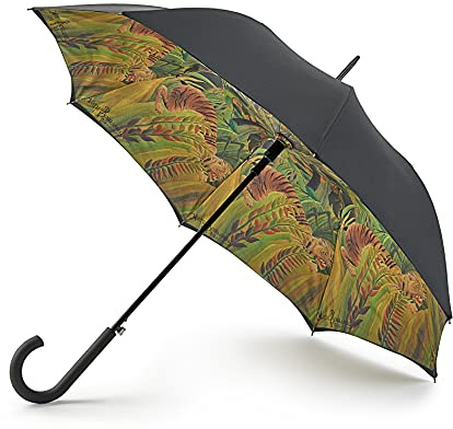 The National Gallery by Fulton Bloomsbury Umbrella, Henri Rousseau Surprised Tiger Print UPF50+