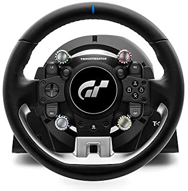 Thrustmaster T-GT II Pack - Basis und Lenkrad - Offiziell PlayStation 5 und Gran Turismo lizenziert - PS5 / PS4 /PC